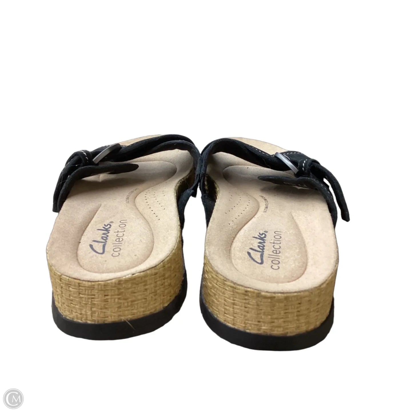 Sandals Flats By Clarks In Black, Size: 8