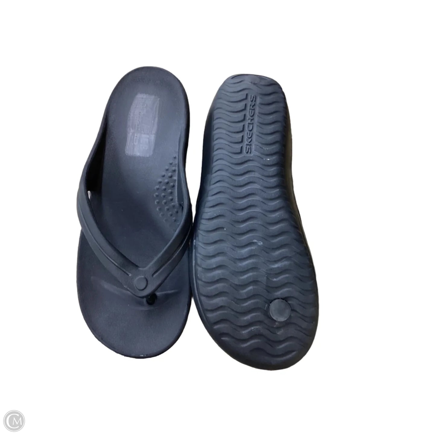 Sandals Flip Flops By Skechers In Black, Size: 7.5