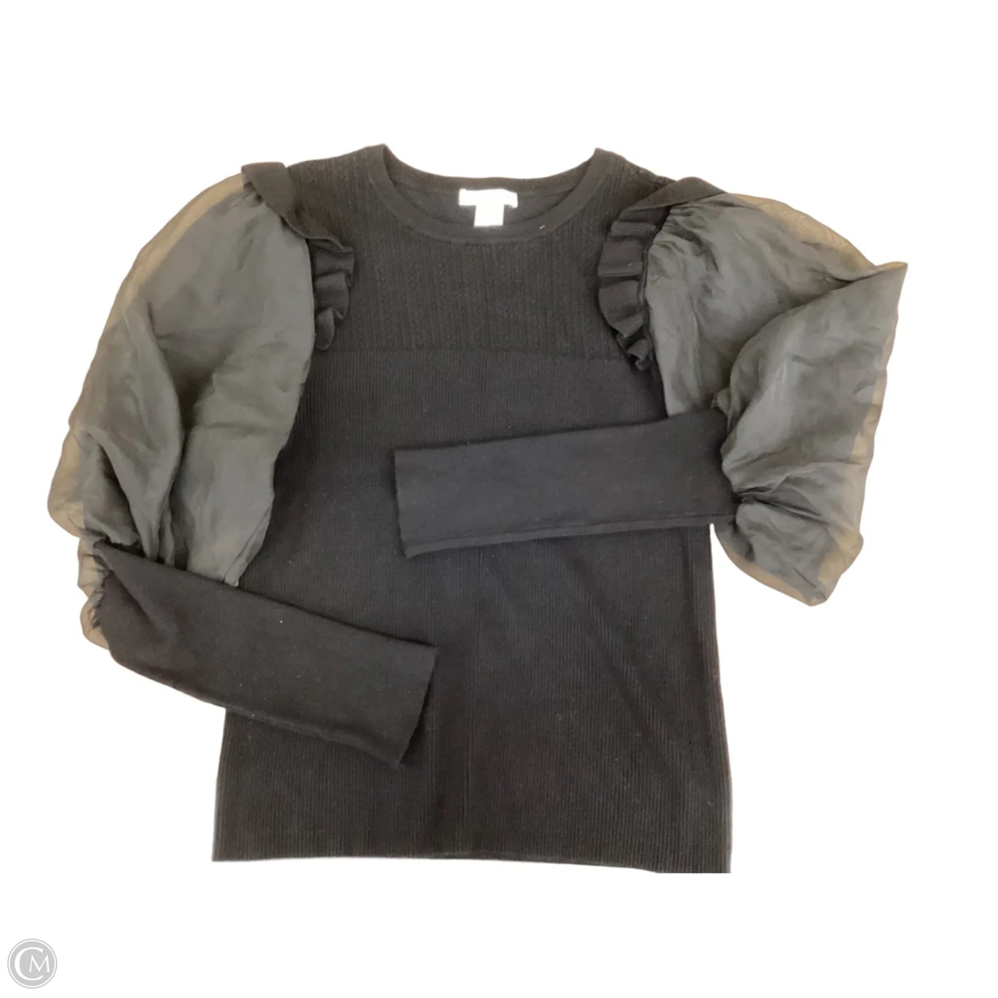 Top Long Sleeve By Design History In Black, Size: L