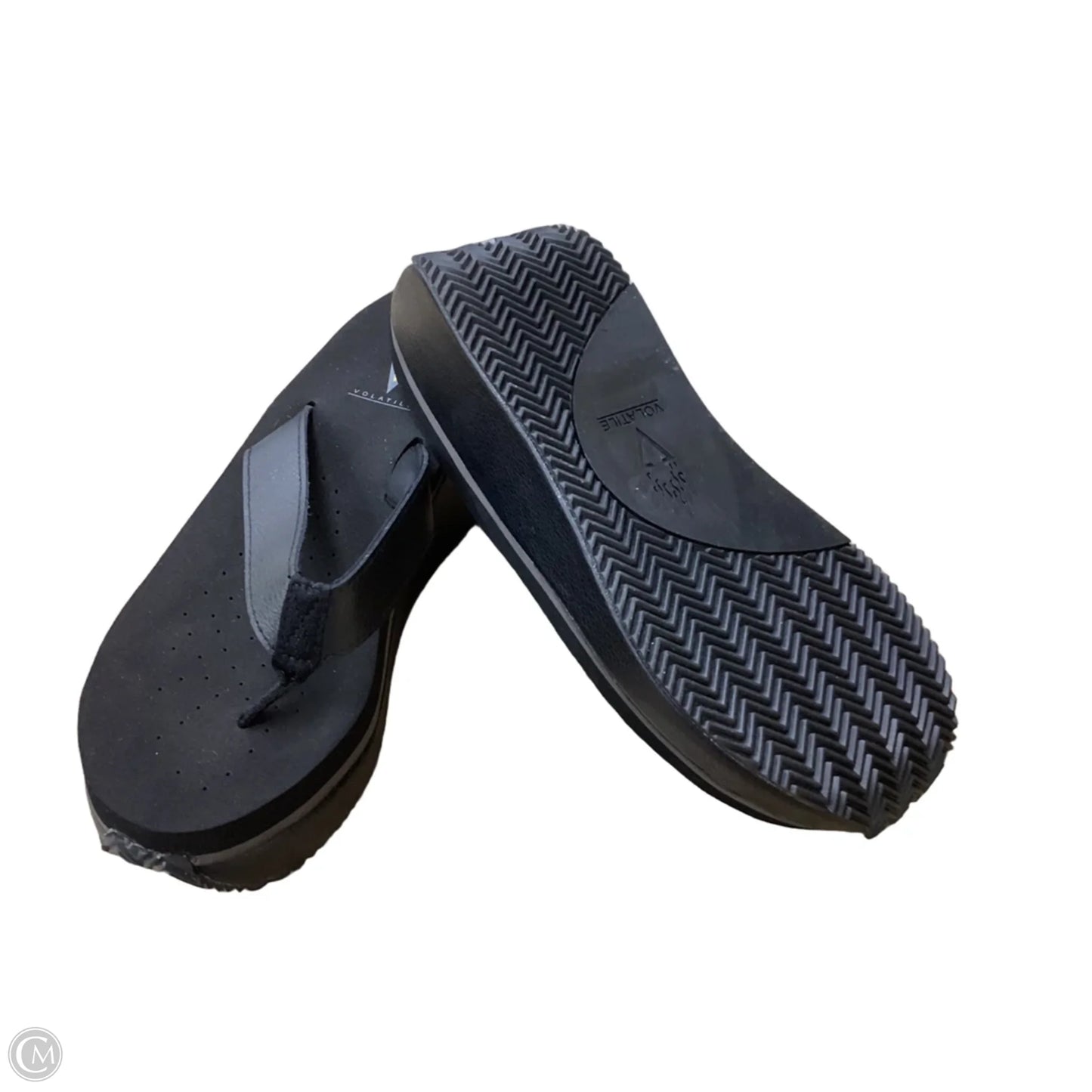 Sandals Heels Platform By Volatile In Black, Size: 9