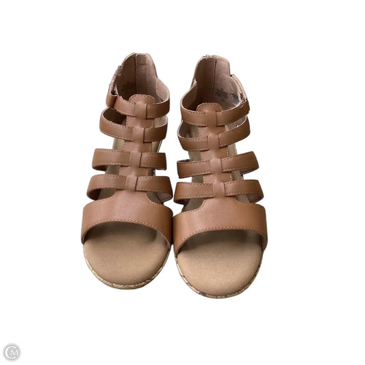 Sandals Heels Wedge By Rockport In Tan, Size: 9
