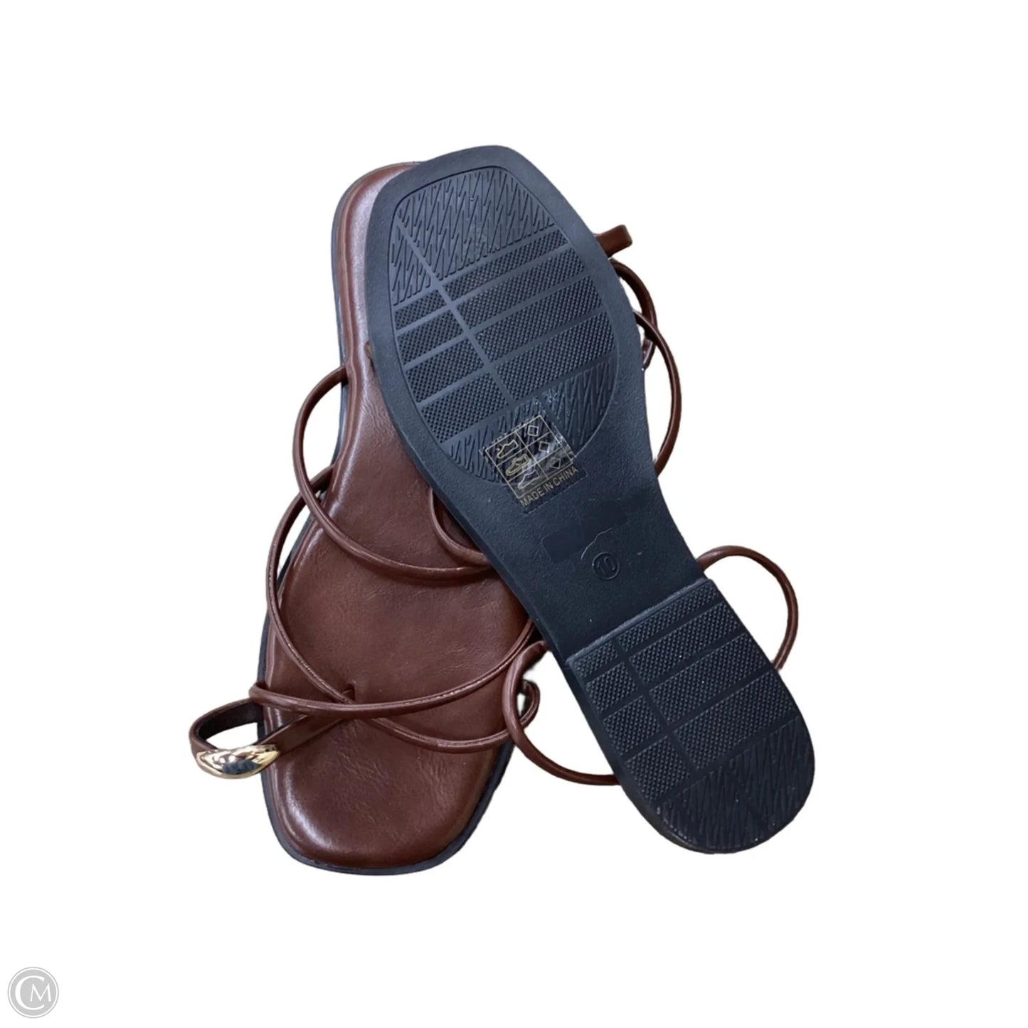 Sandals Flats By Shein In Brown, Size: 10