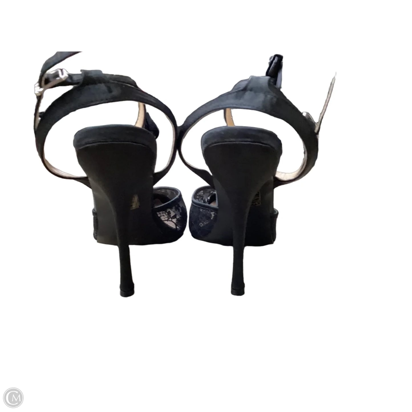 Shoes Heels Stiletto By Pretty Little Thing In Black, Size: 8