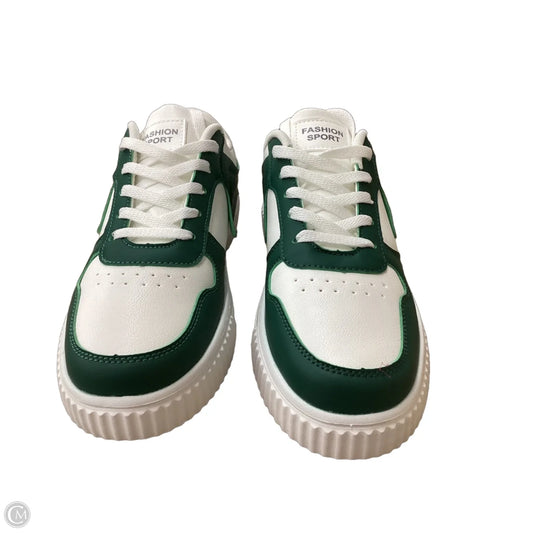 Shoes Athletic By Clothes Mentor In Green & White, Size: 10