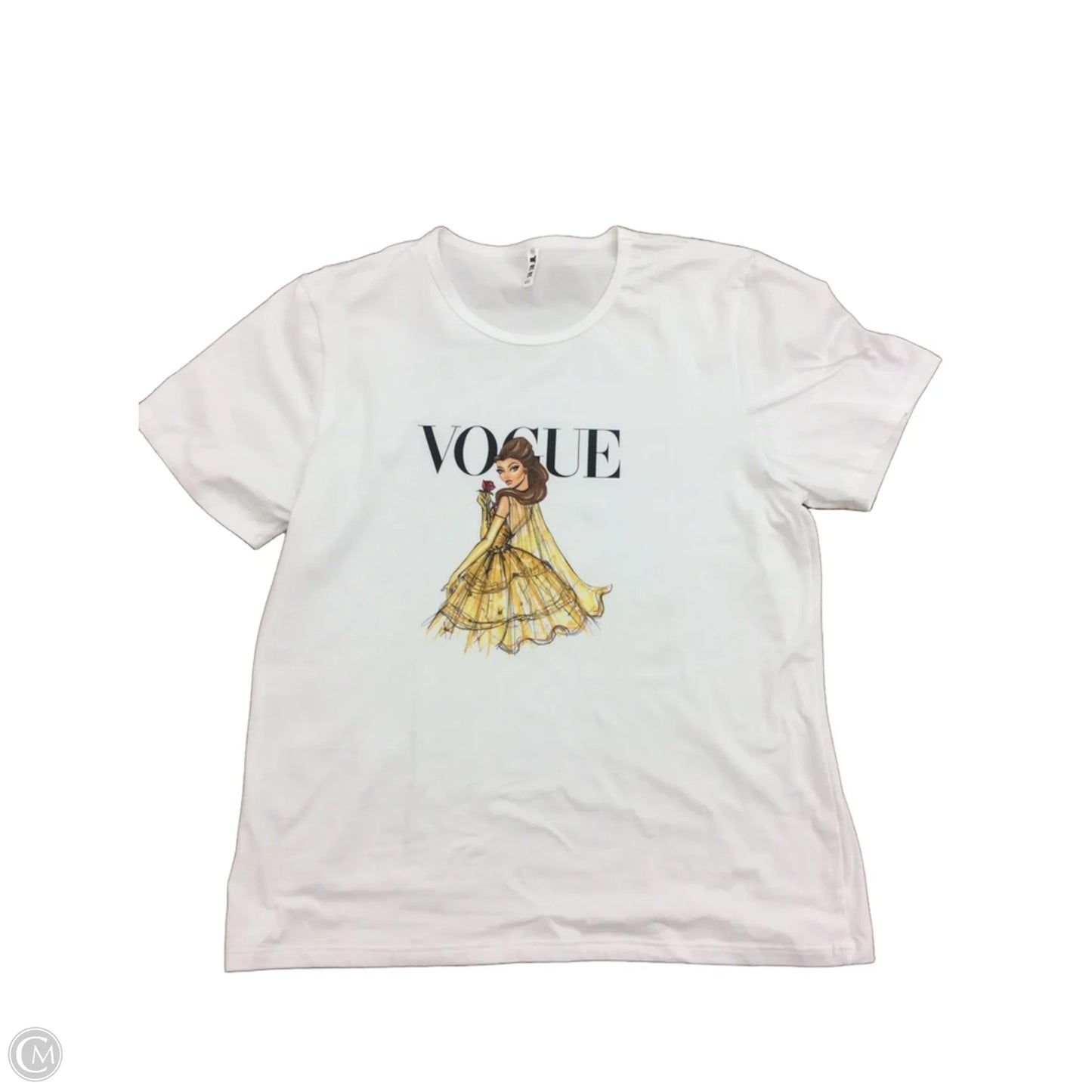 Top Short Sleeve Basic By Tee Shop In White, Size: 4x
