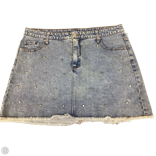 Skirt Mini & Short By Wild Fable In Blue Denim, Size: 18