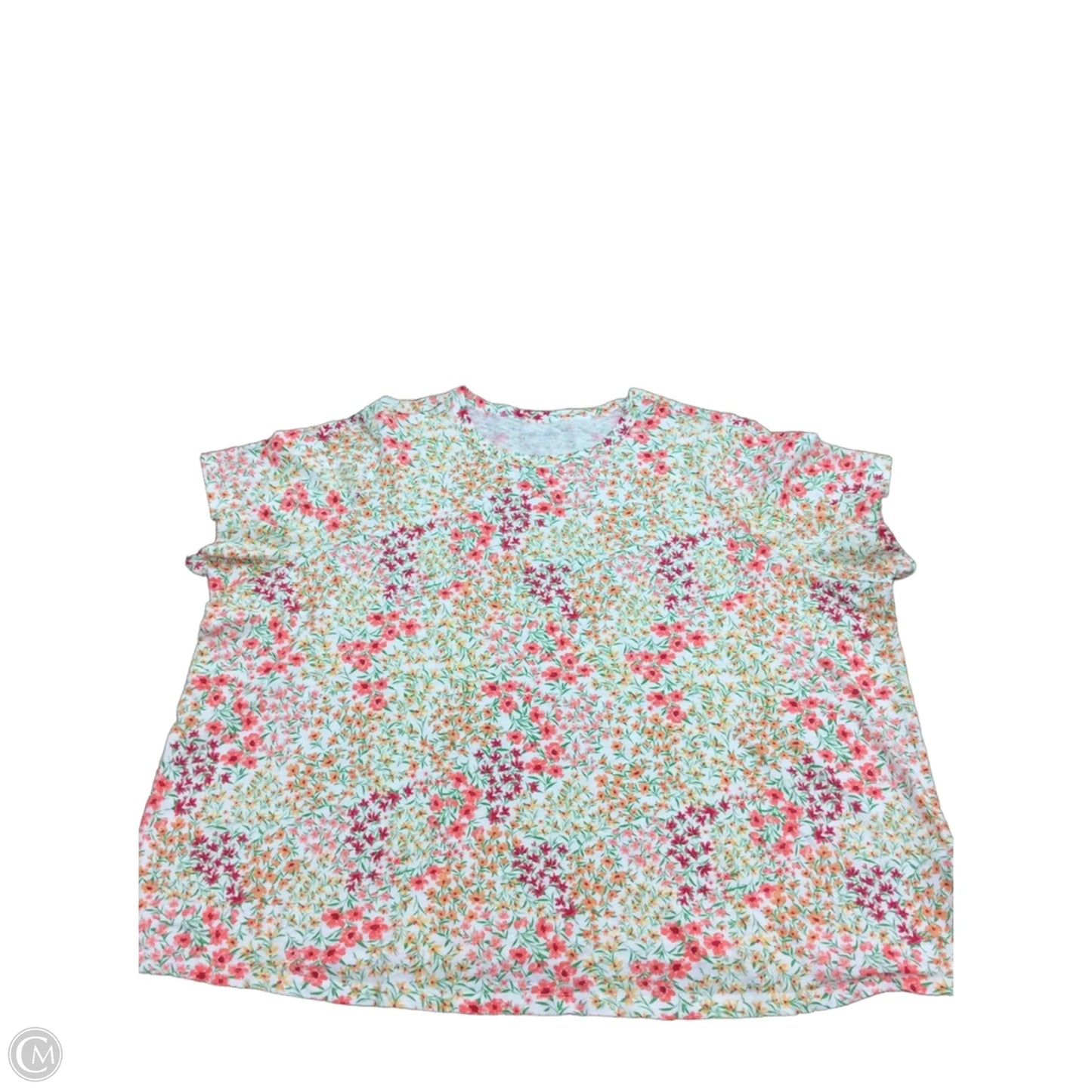 Top Short Sleeve Basic By Old Navy In Floral Print, Size: 2x