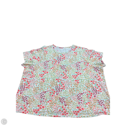 Top Short Sleeve Basic By Old Navy In Floral Print, Size: 2x