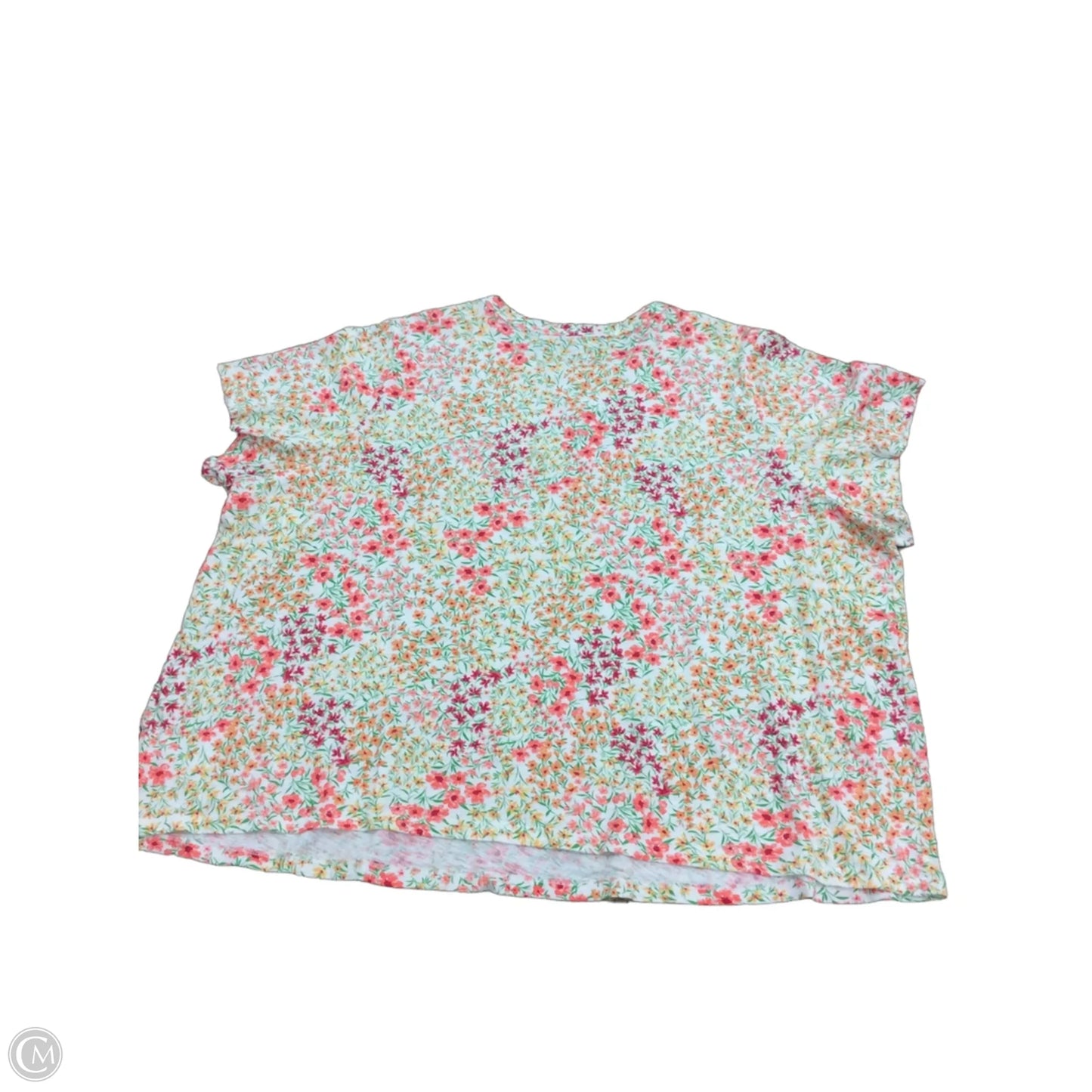 Top Short Sleeve Basic By Old Navy In Floral Print, Size: 2x