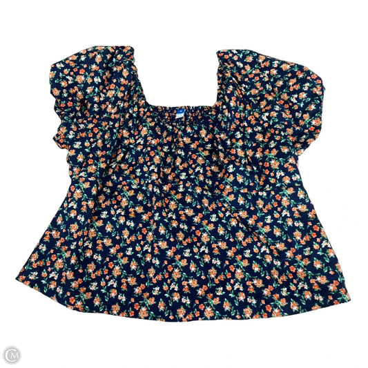 Top Short Sleeve By Old Navy In Floral Print, Size: 3x