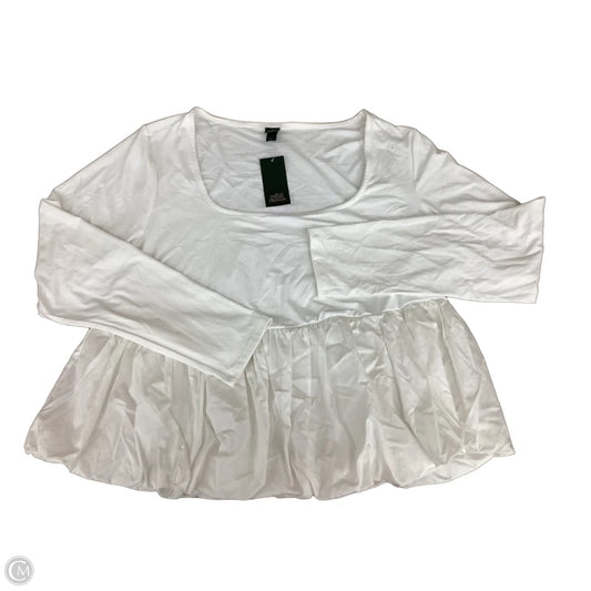 Top Long Sleeve By Wild Fable In White, Size: 2x