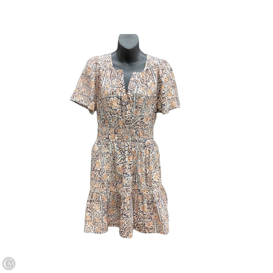 Dress Casual Short By Anthropologie In Grey & Orange, Size: Lp