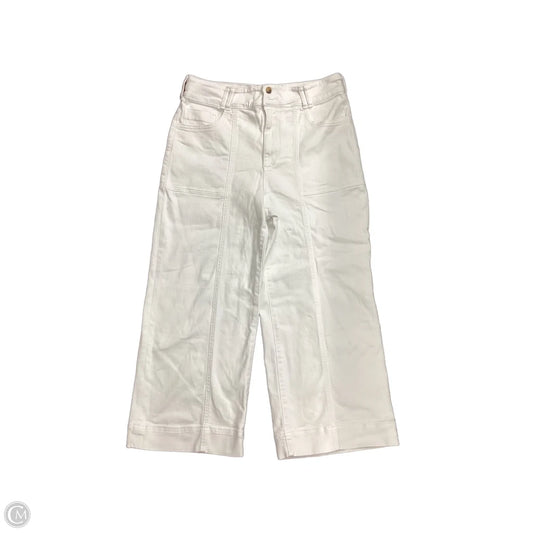 Jeans Wide Leg By Pilcro In White Denim, Size: 10p