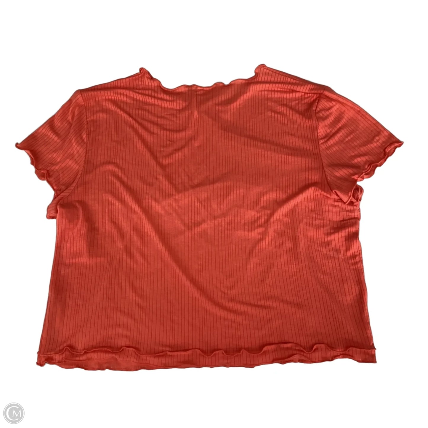 Top Short Sleeve Basic By Anthropologie In Orange, Size: L