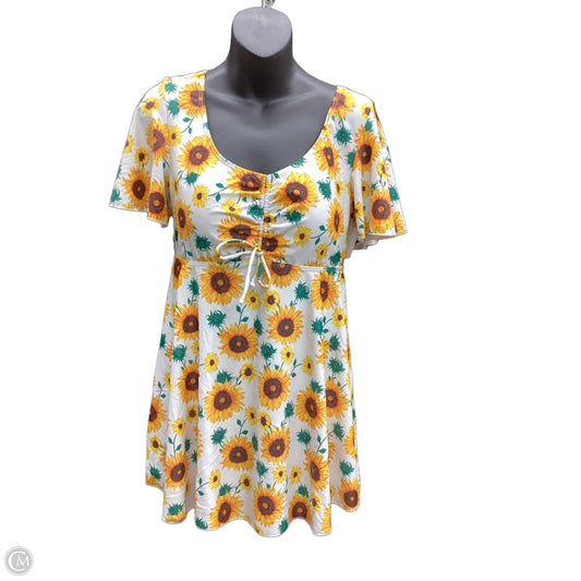 Swimsuit By Clothes Mentor In Floral Print, Size: L