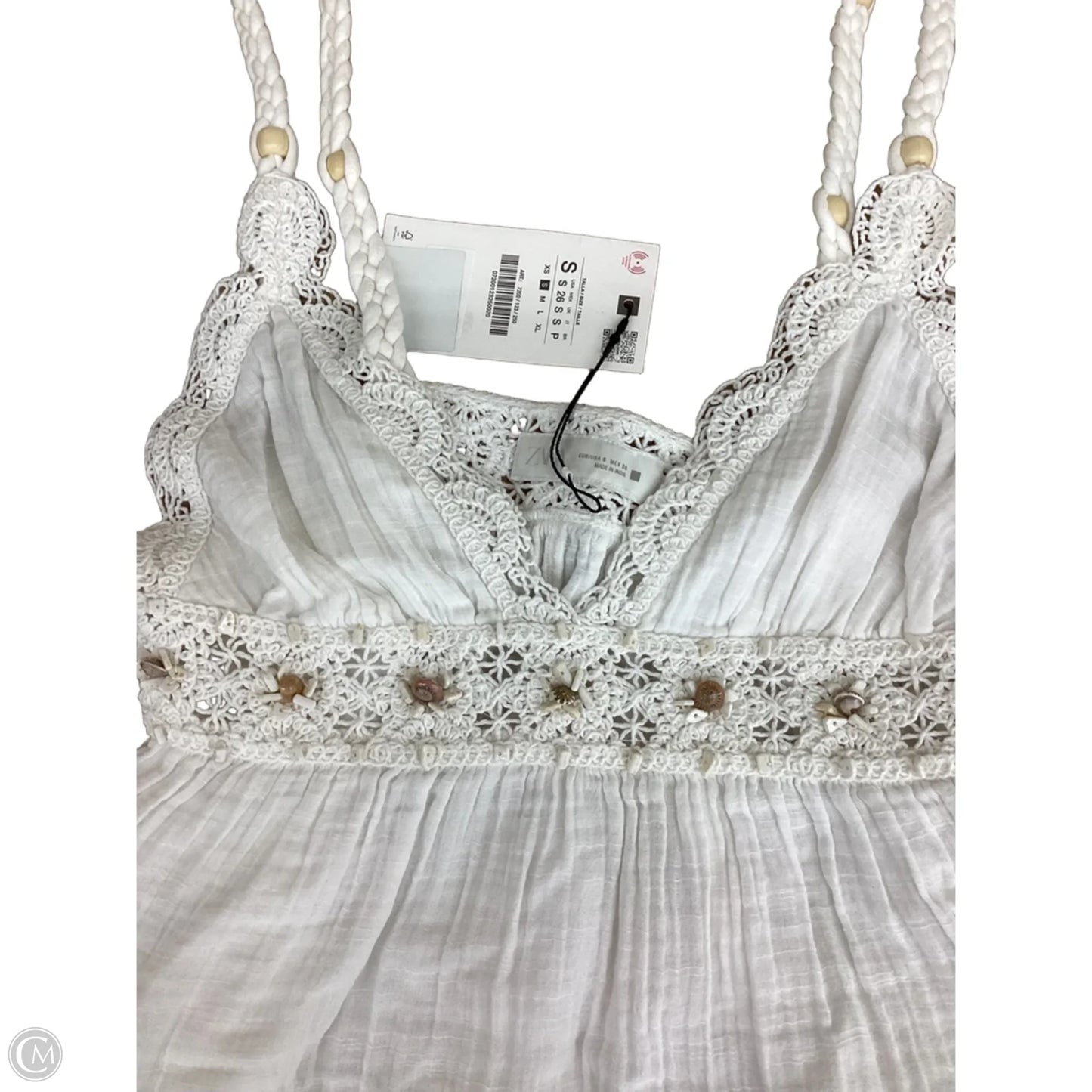 Tank Top By Zara In White, Size: S
