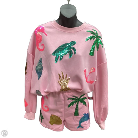 Shorts Set By Simply Southern In Pink, Size: M