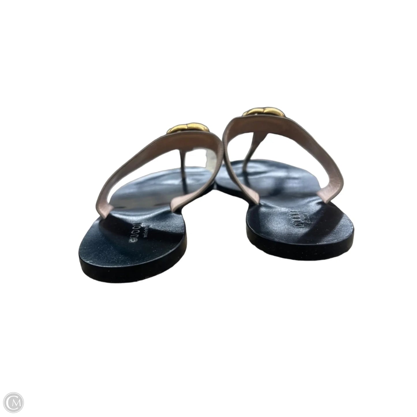 Sandals Luxury Designer By Gucci In Beige, Size: 8.5