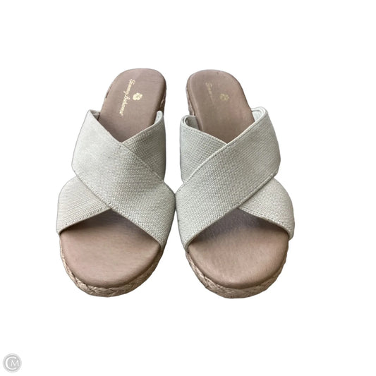 Sandals Heels Wedge By Tommy Bahama In Beige, Size: 9
