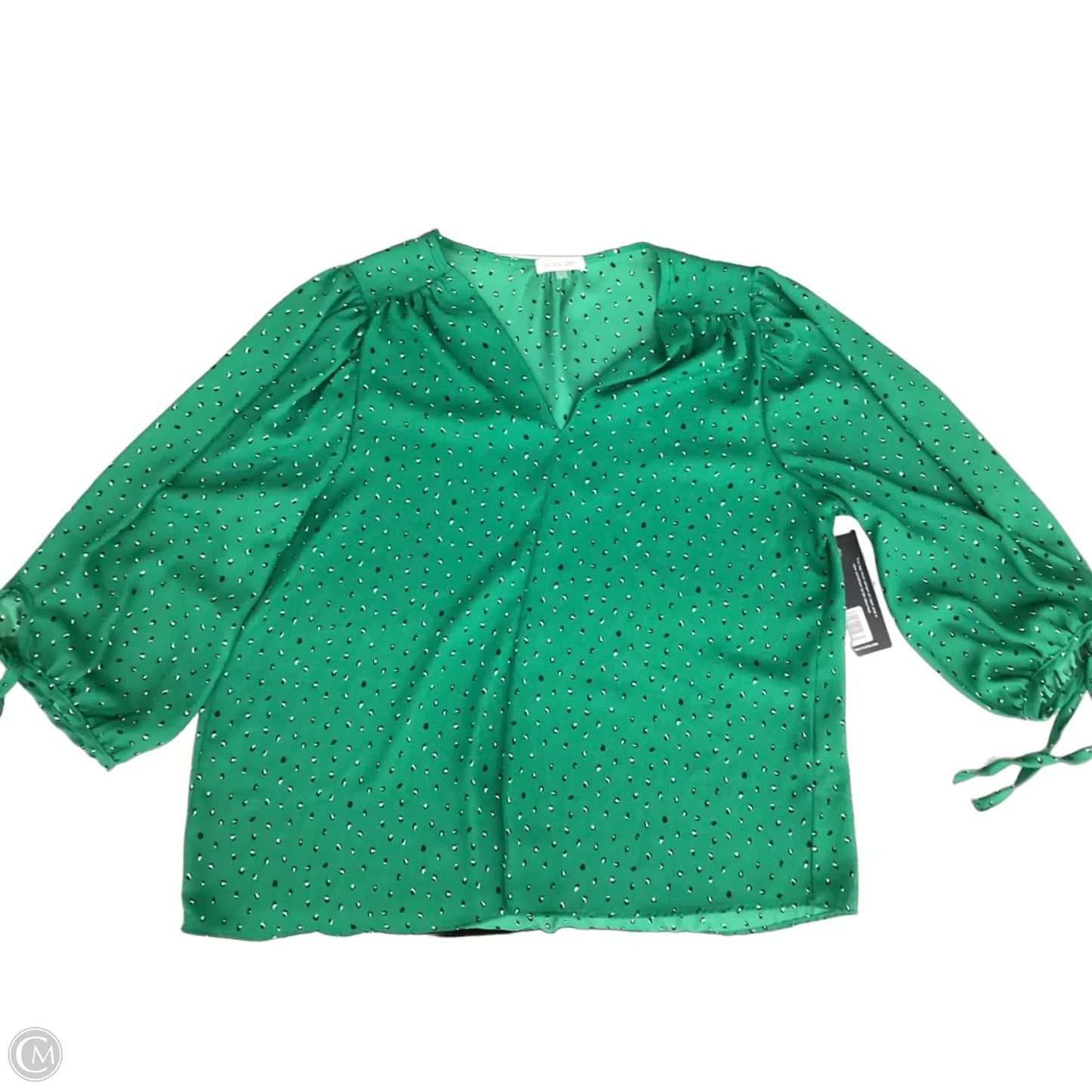 Blouse 3/4 Sleeve By Cmc In Green, Size: L