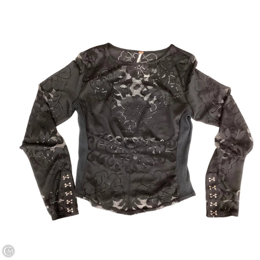 Top Long Sleeve By Free People In Black, Size: Xl