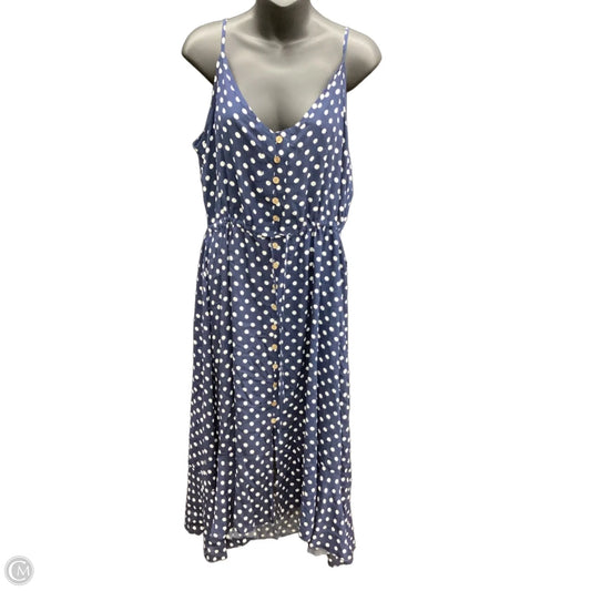 Dress Casual Midi By Cmc In Polkadot Pattern, Size: L