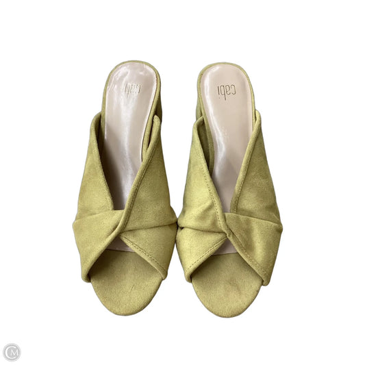 Sandals Heels Block By Cabi In Yellow, Size: 9.5
