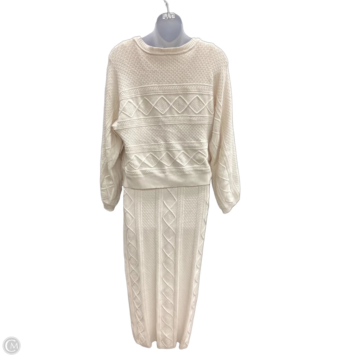 Dress Sweater By Current Air In Cream, Size: L