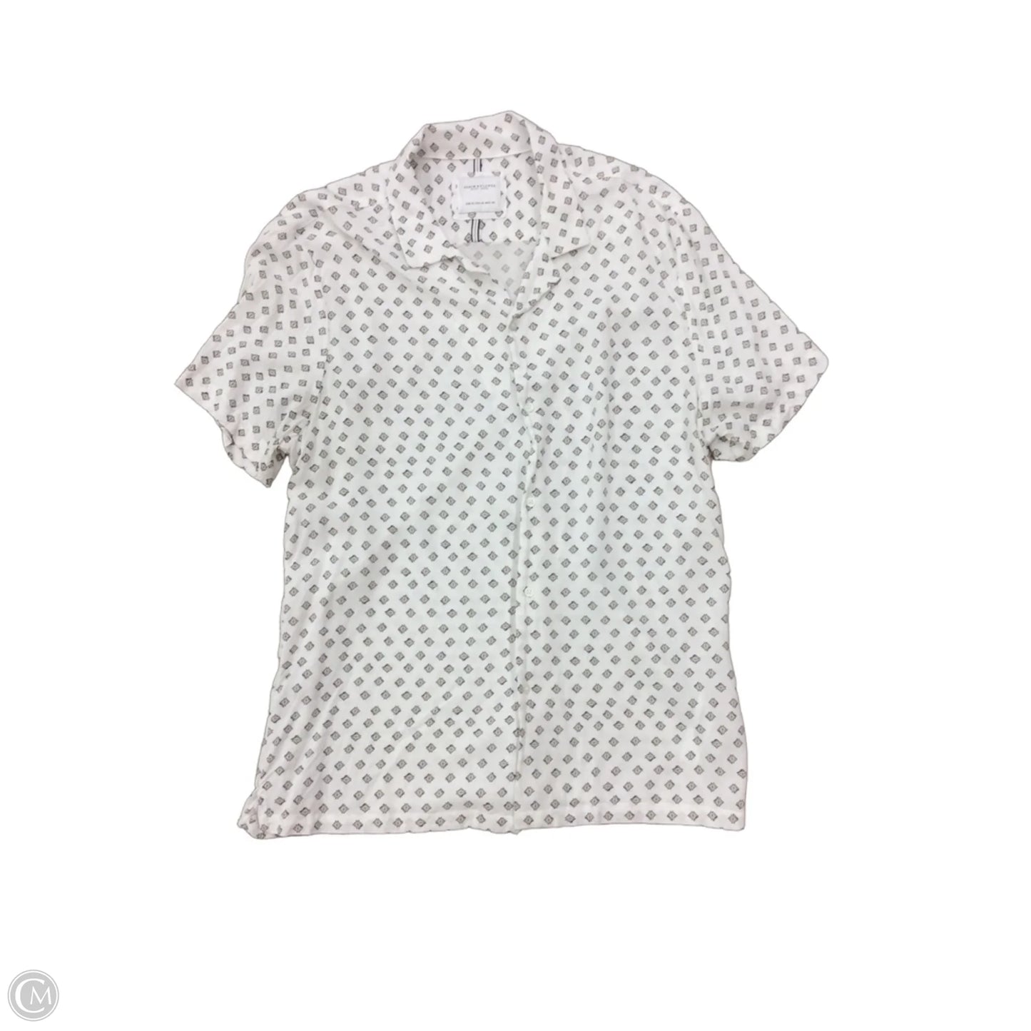 Top Short Sleeve By Cmc In Cream & Tan, Size: Xl