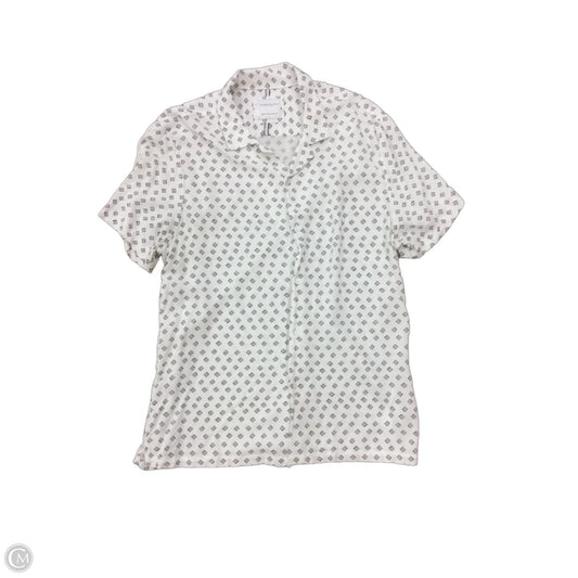 Top Short Sleeve By Cmc In Cream & Tan, Size: Xl