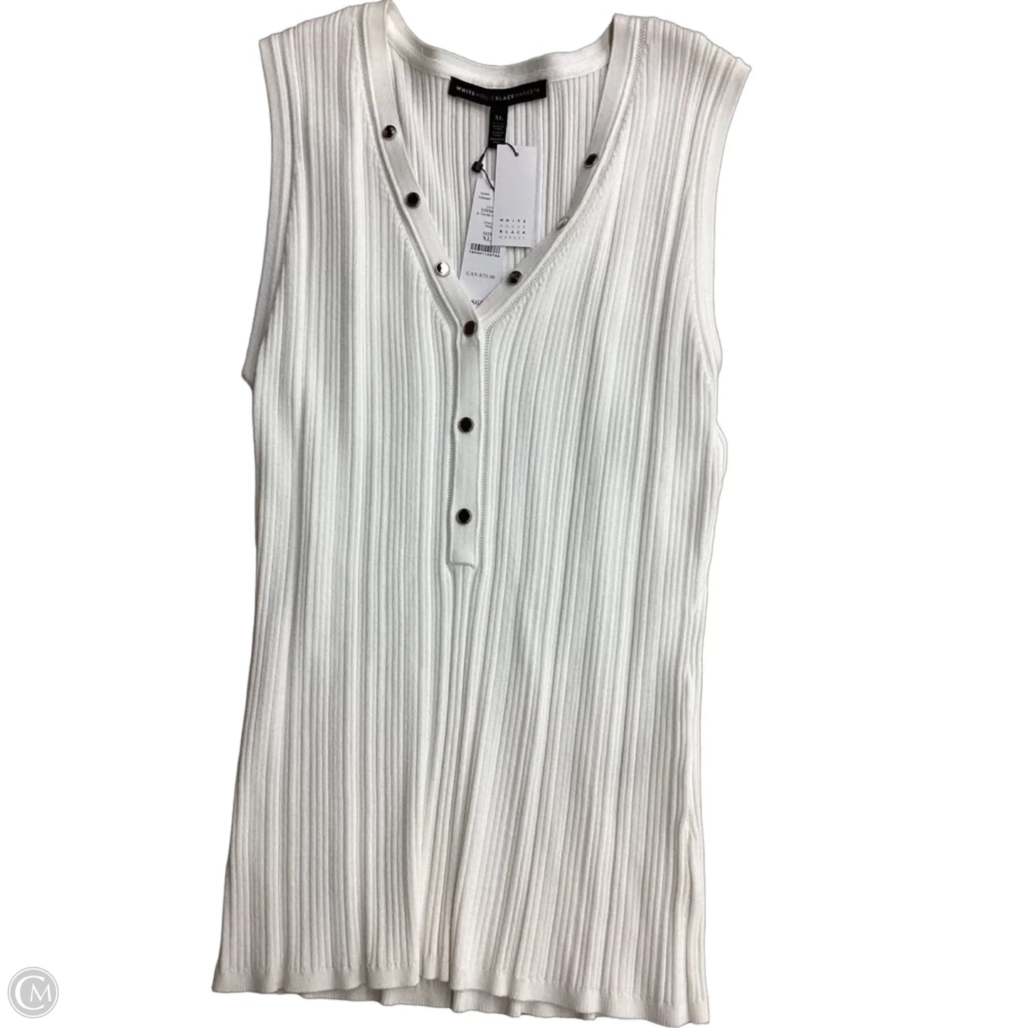 Top Sleeveless By White House Black Market In Ivory, Size: Xl