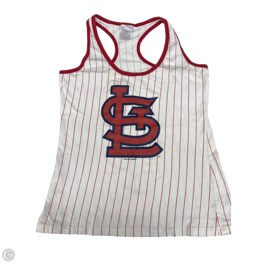 Tank Top By Clothes Mentor In Red & White, Size: L