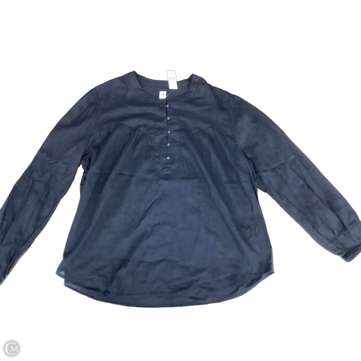 Top Long Sleeve By Gap In Black, Size: Xxl