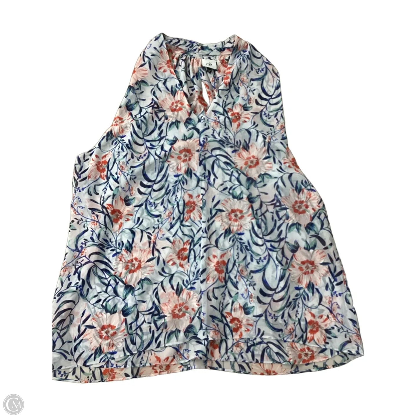 Blouse Sleeveless By Cabi In Floral Print, Size: Xl