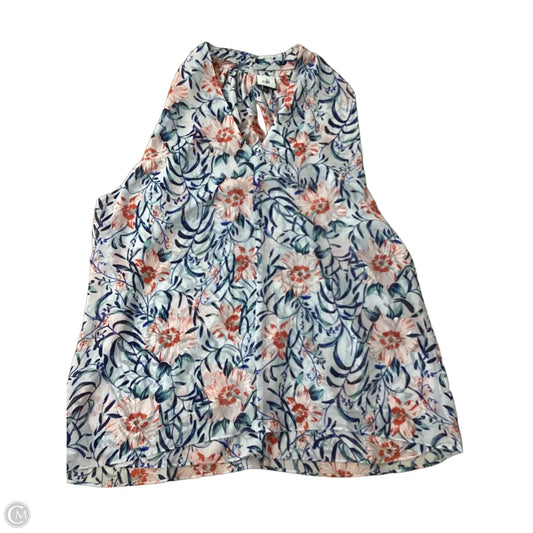 Blouse Sleeveless By Cabi In Floral Print, Size: Xl