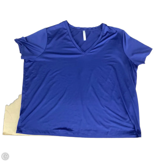 Athletic Top Short Sleeve By Fabletics In Navy, Size: 3x