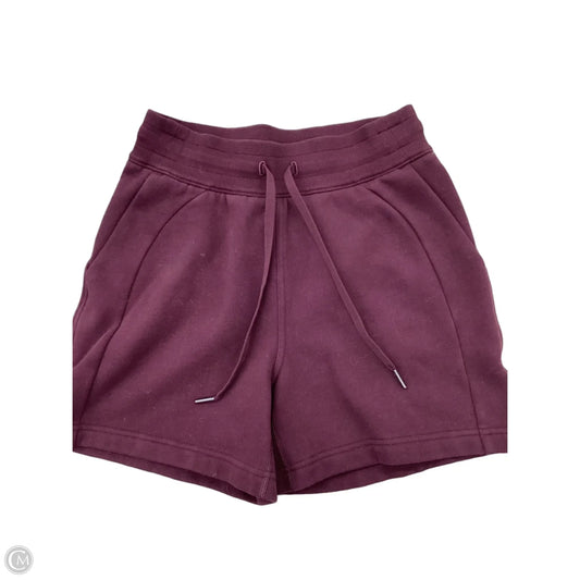 Athletic Shorts By Lululemon In Maroon, Size: 4