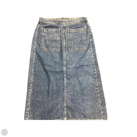 Skirt Midi By Loft In Blue Denim, Size: 6