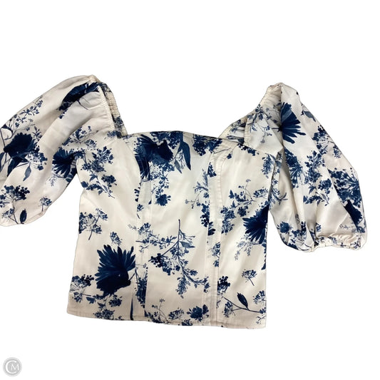 Top Short Sleeve By Abercrombie And Fitch In Brown & Cream, Size: S