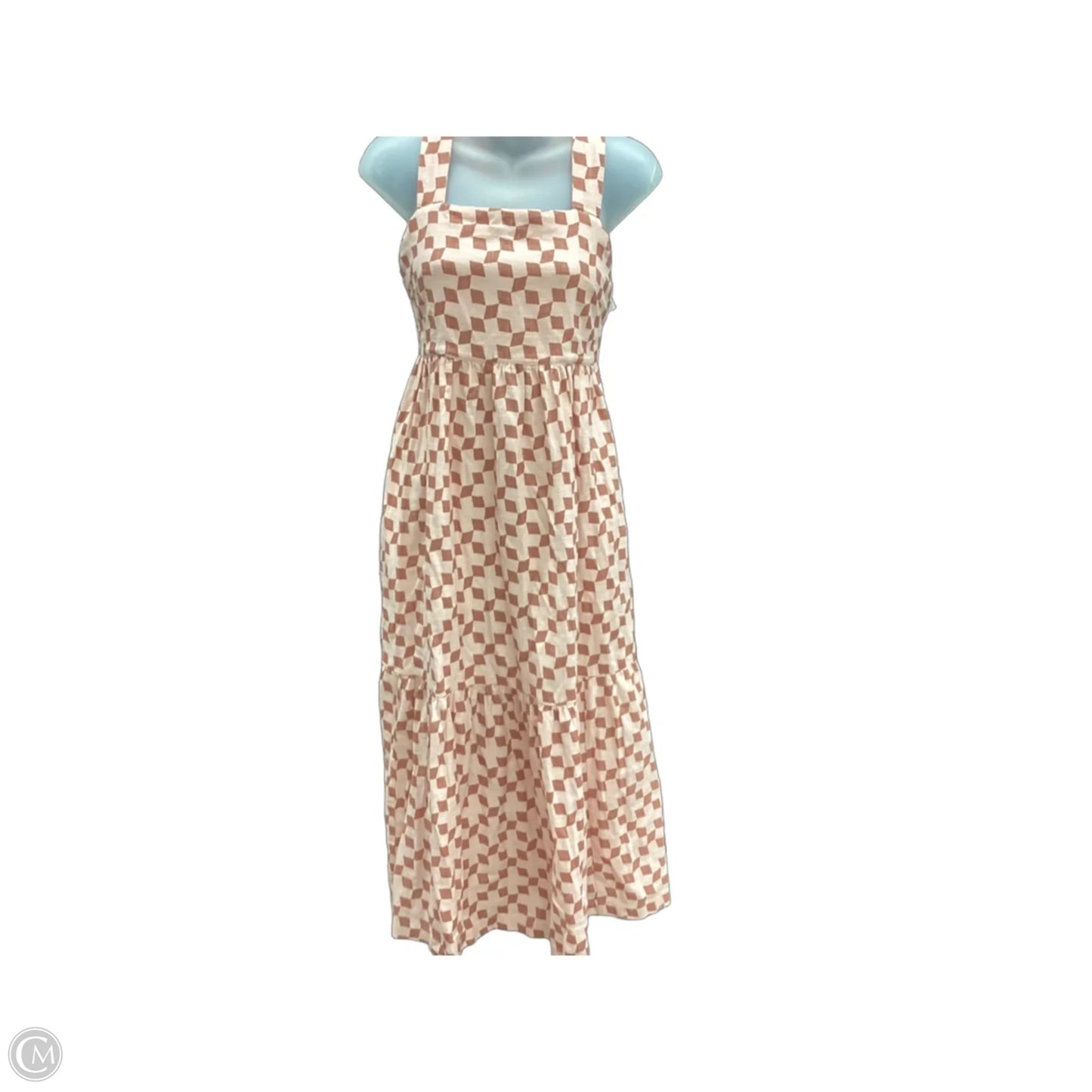Dress Casual Midi By Madewell In Checkered Pattern, Size: S