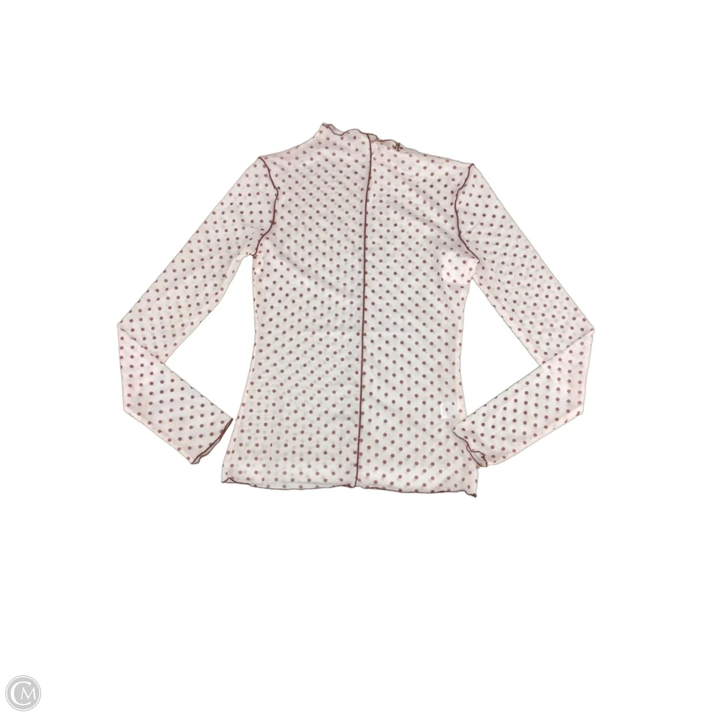 Top Long Sleeve By Oddi In Polkadot Pattern, Size: S