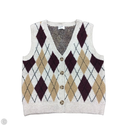 Vest Sweater By Workshop In Multi-colored, Size: M
