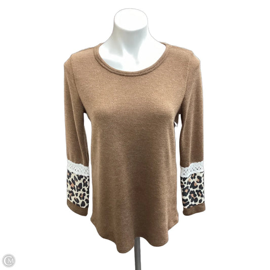 Top Long Sleeve By Lovely Melody In Bronze, Size: S