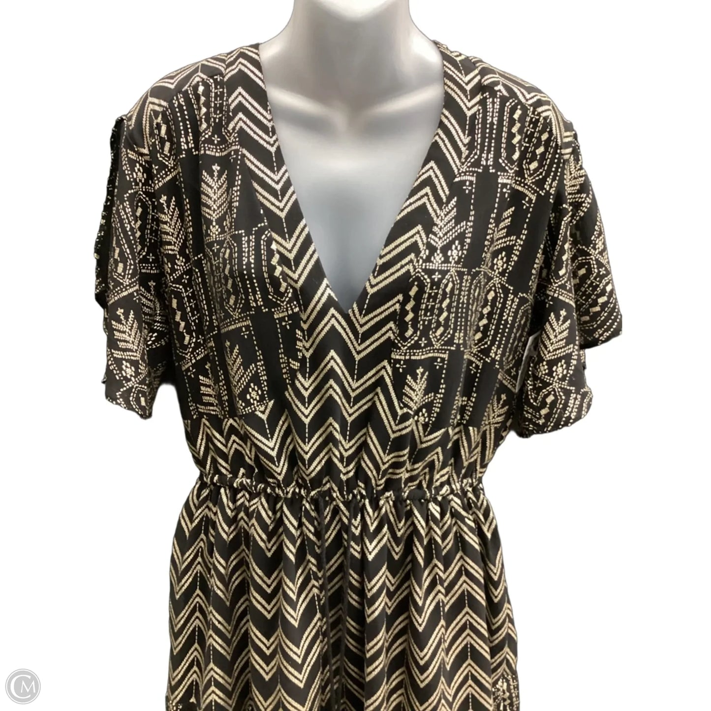 Dress Casual Short By Free People In Black & Gold, Size: Xs