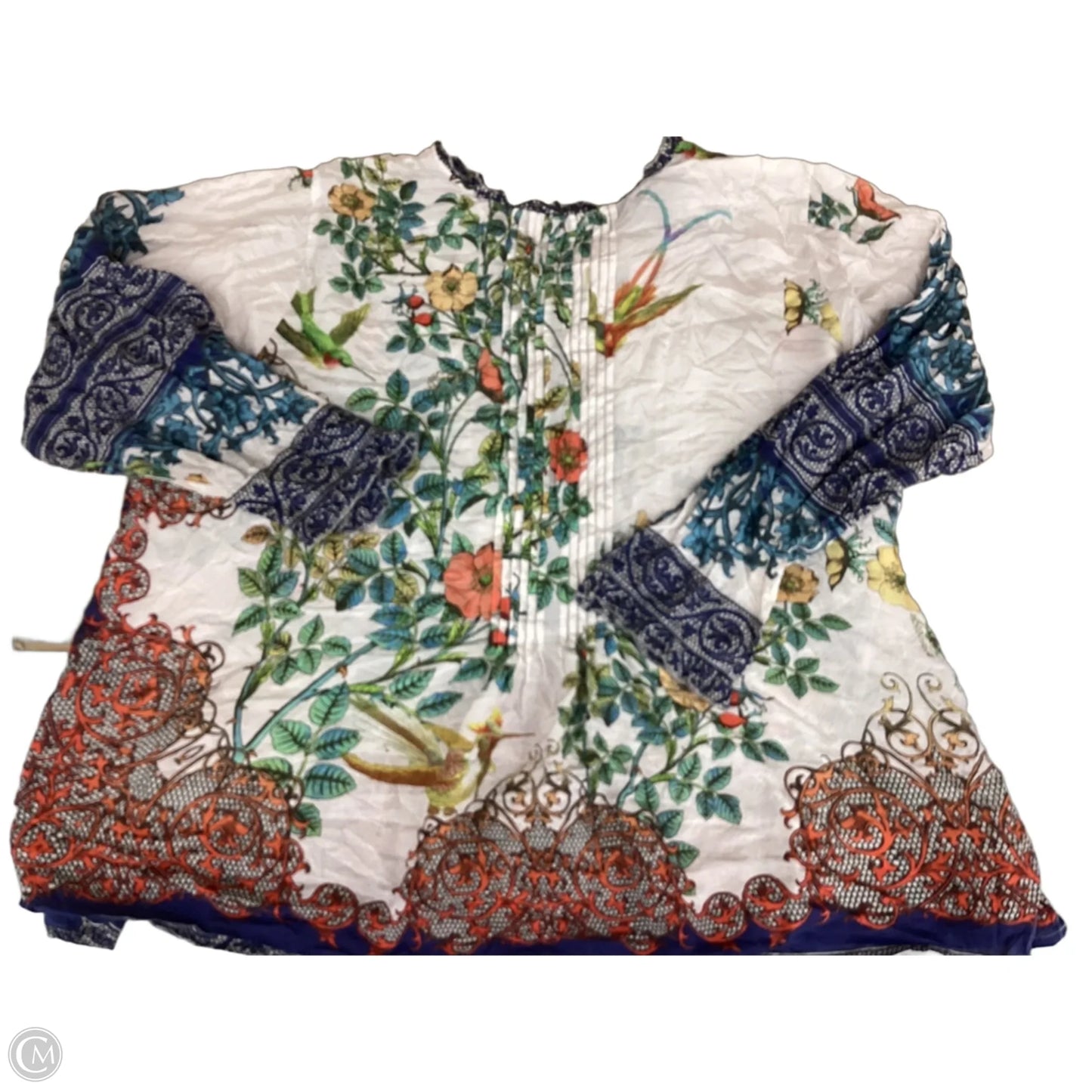 Top Long Sleeve By Johnny Was In Floral Print, Size: 3x