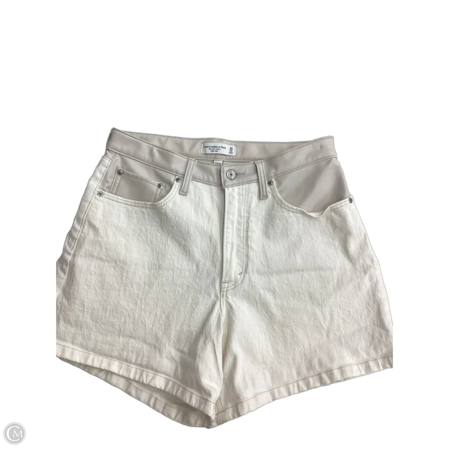 Shorts By Abercrombie And Fitch In Cream Denim, Size: 10