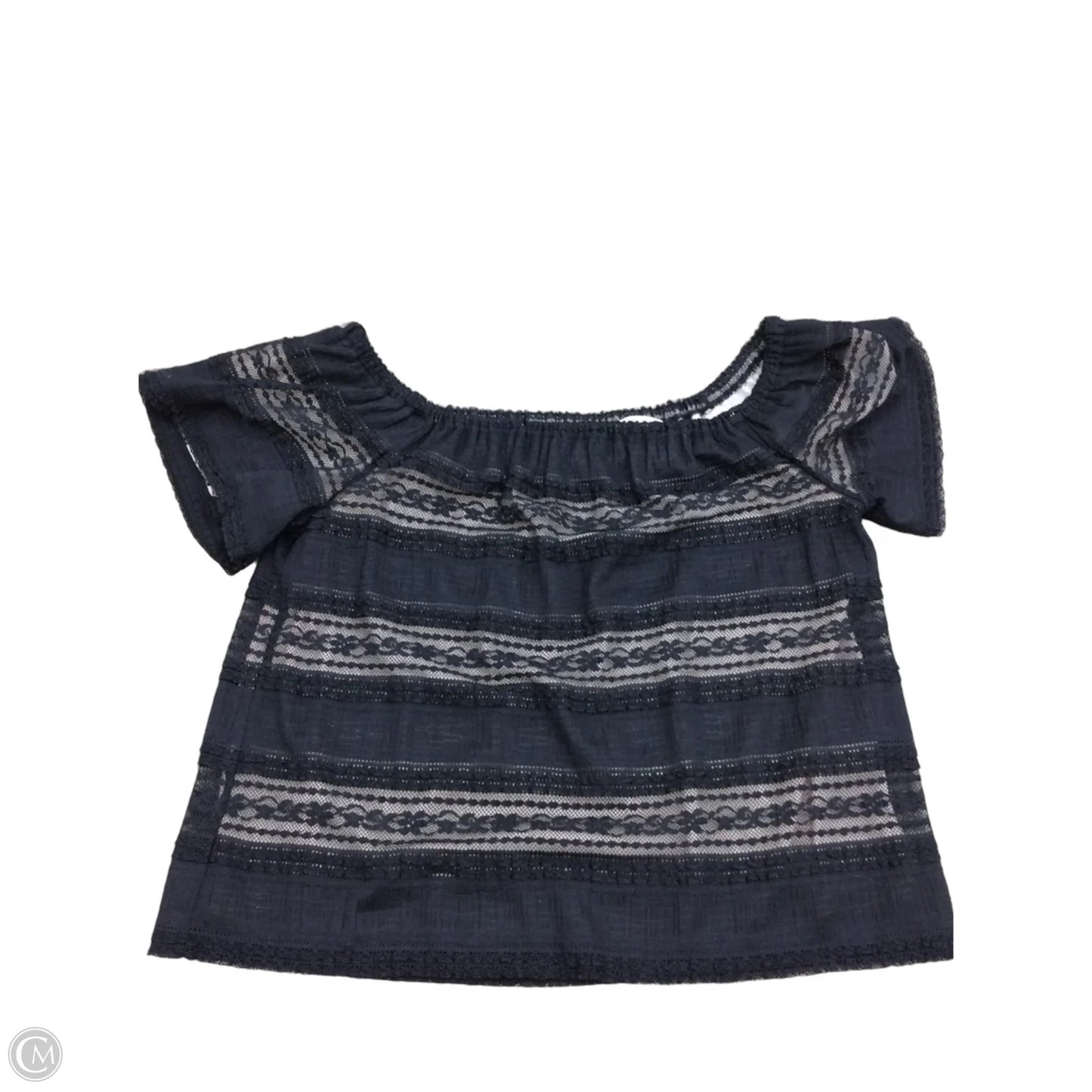 Top Short Sleeve By Inc In Black, Size: L