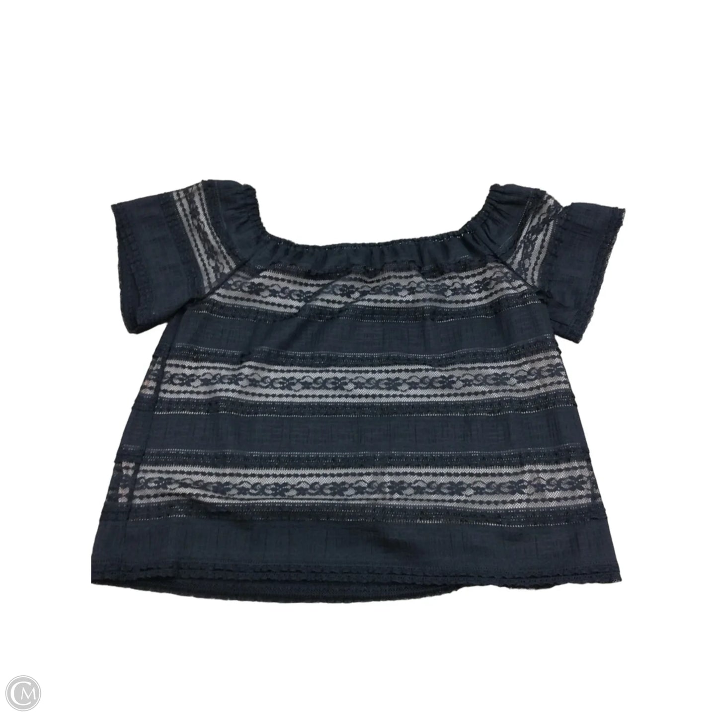 Top Short Sleeve By Inc In Black, Size: L