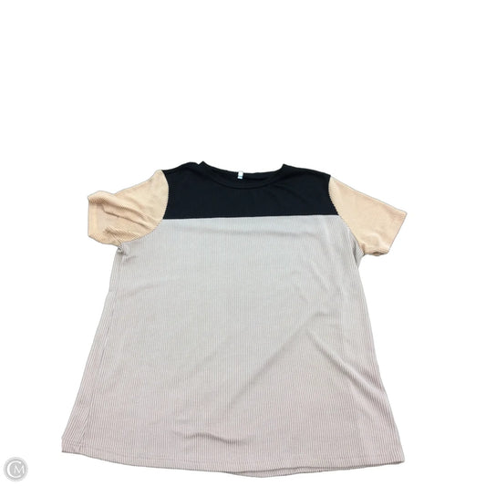 Top Short Sleeve By Clothes Mentor In Brown, Size: 2x