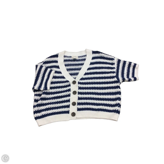 Sweater Short Sleeve By Universal Thread In Striped Pattern, Size: M
